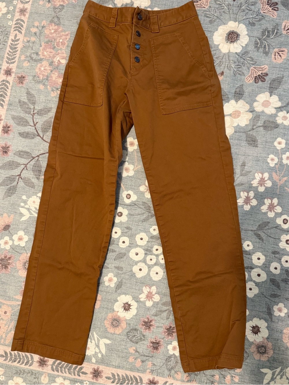 Columbia Rust Brown Straight-Leg Utility Pants